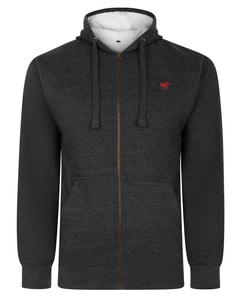 Bigdude Sherpa Lined Zip Hoody Charcoal
