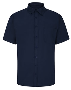 Bigdude Button Down Oxford Short Sleeve Shirt Navy