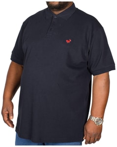Bigdude Embroidered Polo Shirt Navy Tall