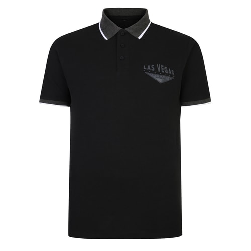 Bigdude Las Vegas Pique Polo Black