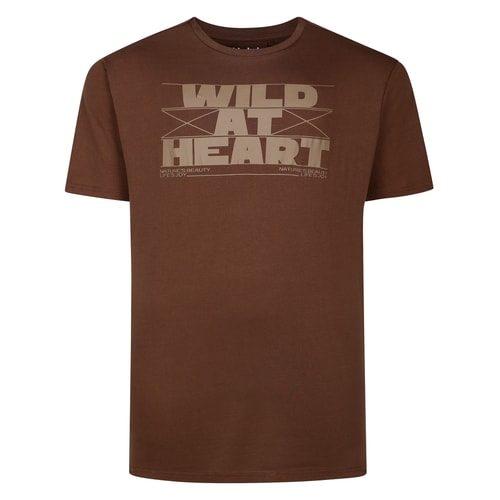 Bigdude Wild At Heart T-Shirt Brown