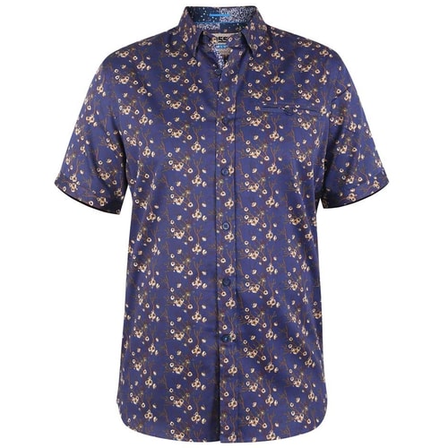 D555 Kingston All Over Floral Print Shirt Navy