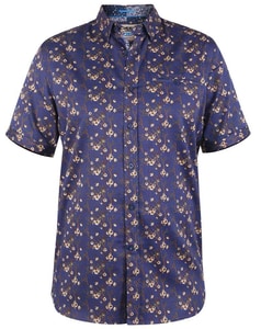 D555 Kingston All Over Floral Print Shirt Navy