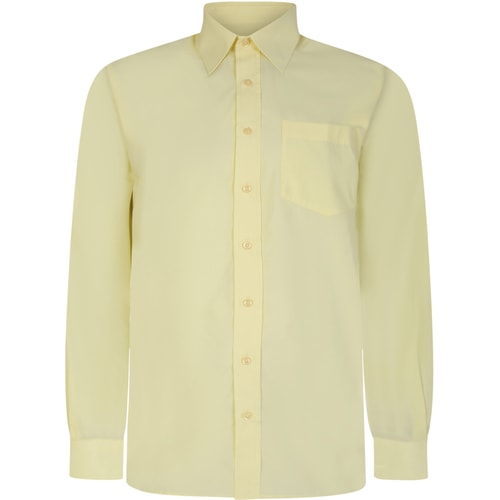 Bigdude Classic Long Sleeve Poplin Shirt Lemon