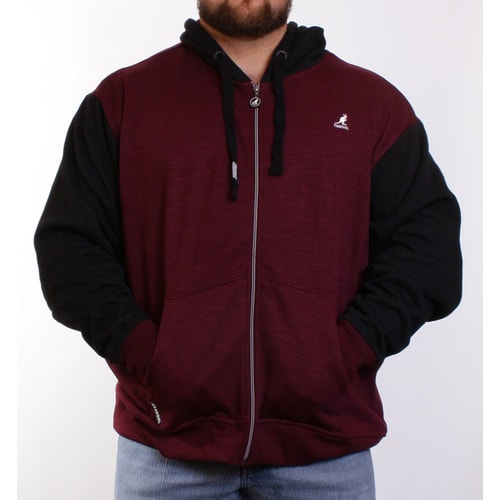 Kangol Burgundy & Black Akerman Zip Hoody