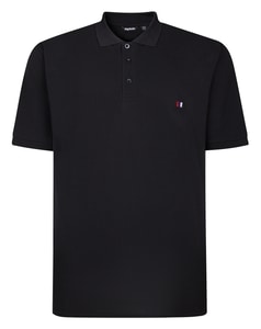 Bigdude Embroidered Logo Polo Shirt Black Tall