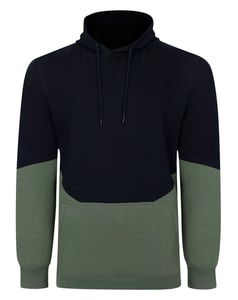Bigdude Block Panel Hoody Navy/Sage Green