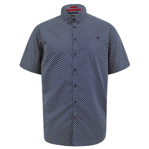 D555 Melrose Icon AOP Button Down Collar Shirt Navy