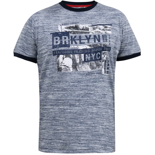 D555 Standford Brooklyn Printed T-Shirt Blue Reno
