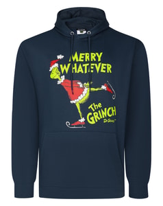 Bigdude Official Licensed Christmas Grinch Hoodie Navy