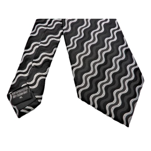 Knightsbridge Extra Long Waves Tie Black