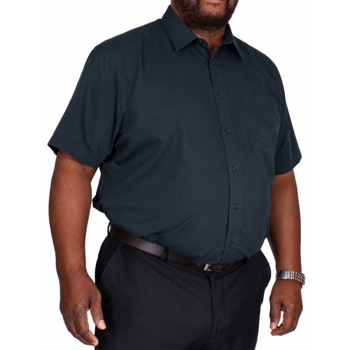Bigdude Classic Short Sleeve Poplin Shirt Navy