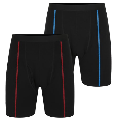 Bigdude 2 Pack Active Boxer Shorts Black