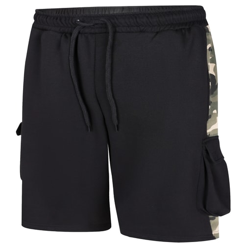Bigdude Cargo Camo Shorts Black/Khaki Camo