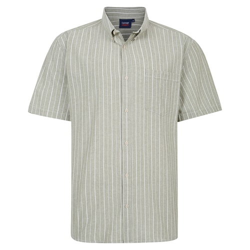 Espionage Yarn Dyed Stripe Shirt Sage/Ecru