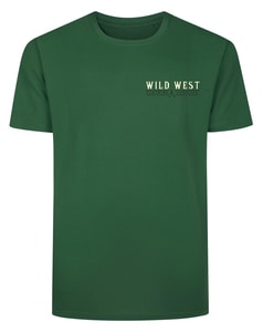 Bigdude American Cowboys Back Print T-Shirt Dark Green