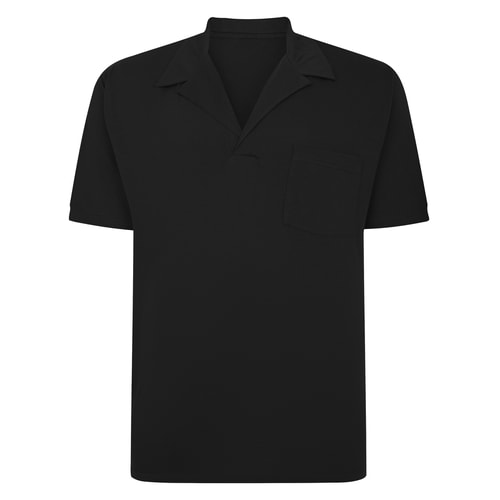 Bigdude Relaxed Collar Polo Shirt Black