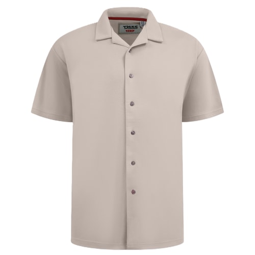 D555 Connor 3 Cuban Collar Resort Short Sleeve Stretch Shirt Stone