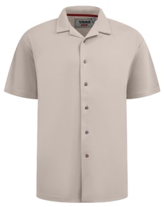 D555 Connor 3 Cuban Collar Resort Short Sleeve Stretch Shirt Stone
