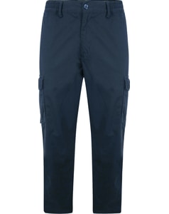 Bigdude Elasticated Waist Cargo Trousers Dark Navy