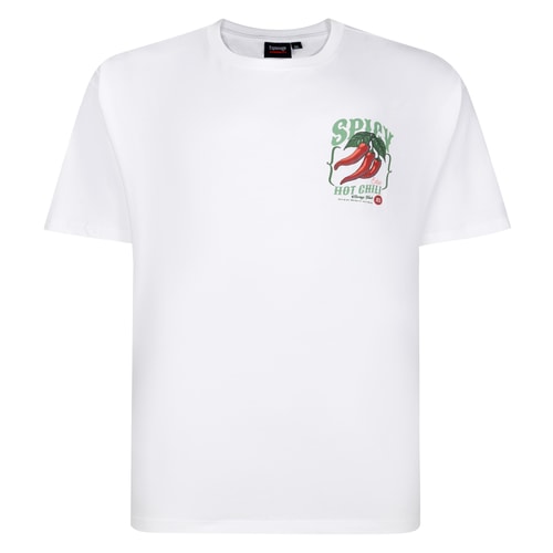 Espionage Spicy Chilli Print T-Shirt White
