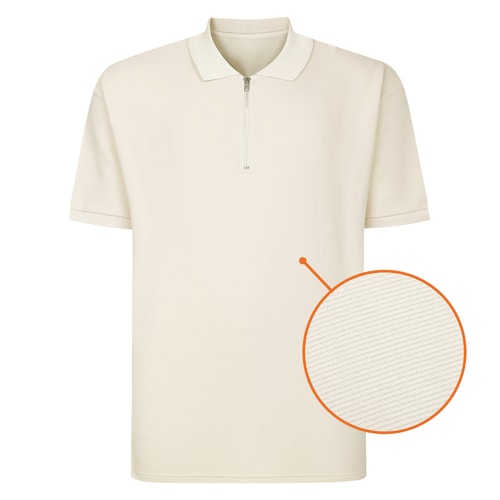 Bigdude Textured Stripe Polo Stone