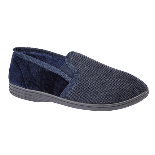 Zedzzz Lewis Striped Twin Gusset Slipper Navy