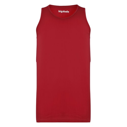 Bigdude Plain Vest Pepper Red Tall