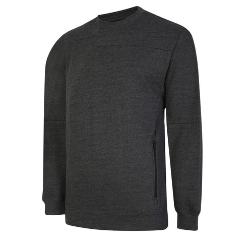 Bigdude Utility Crewneck Jumper Charcoal Marl