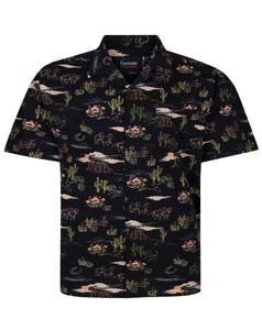 Espionage AOP Prairie Print Shirt Black Multi 