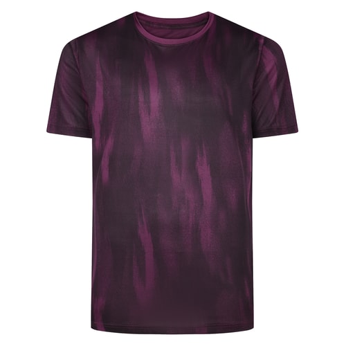 Bigdude Quickdry Camo Active T-Shirt Plum