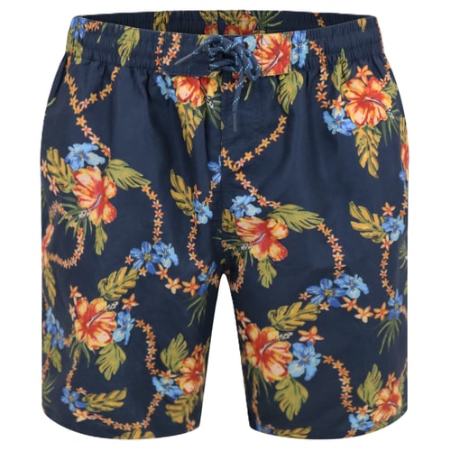 D555 Dawson All Over Hawaiian Print Swim Shorts Navy