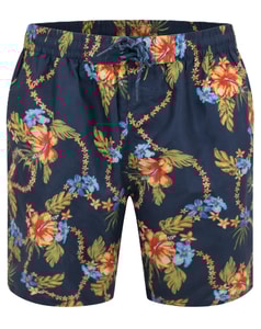 D555 Dawson All Over Hawaiian Print Swim Shorts Navy