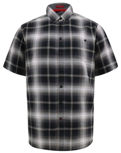 D555 Holden Short Sleeve Check Shirt Black