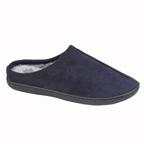 Zedzzz Centre Seam Mule Slippers Navy