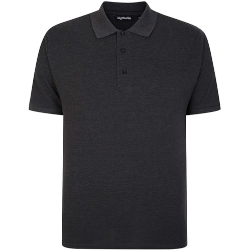 Bigdude Plain Polo Shirt- Charcoal