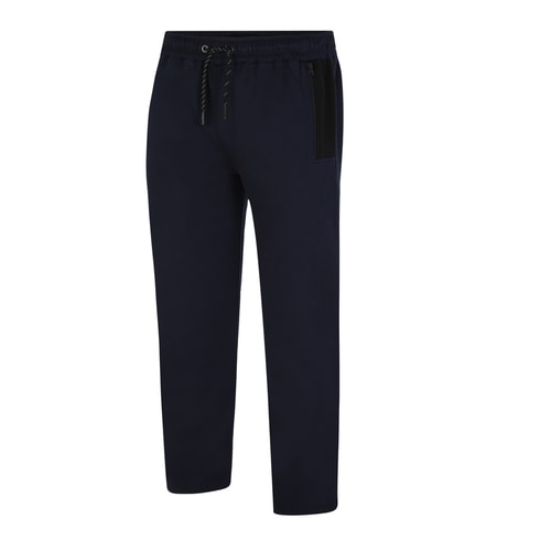 Bigdude Contrast Joggers with Zip Pockets Navy/Black