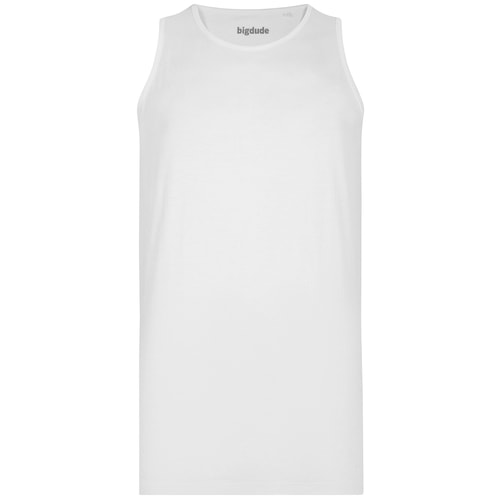 Bigdude Plain Vest White