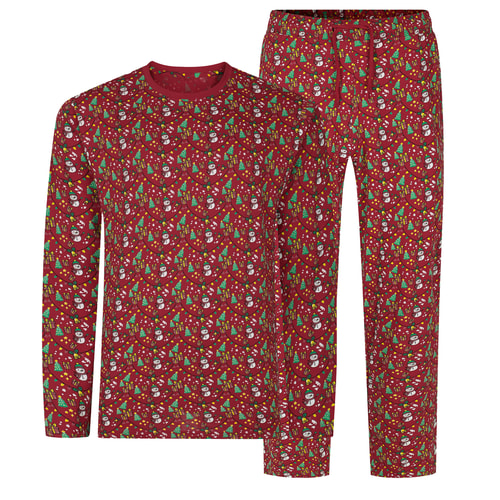 Bigdude Christmas AOP PJ Set Crimson