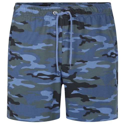 Bigdude Camo Loop Back Shorts Navy