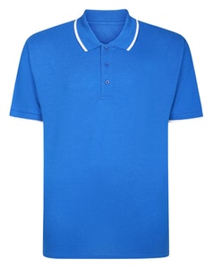 Bigdude Tipped Polo Shirt Royal Blue Marl