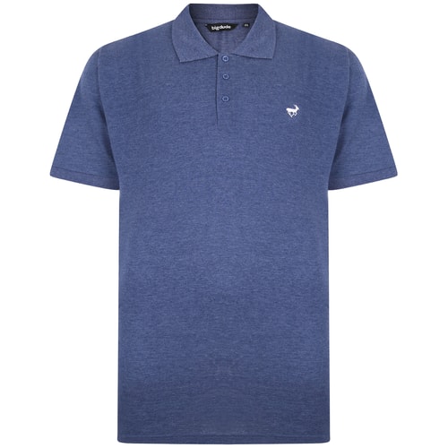 Bigdude Embroidered Polo Shirt Dark Denim