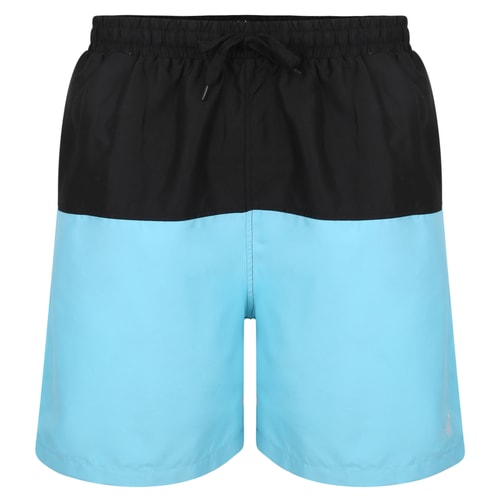 Bigdude Cut & Sew Swim Shorts Black/Light Blue