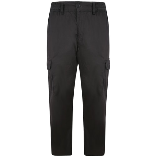 Bigdude Elasticated Waist Cargo Trousers Charcoal Tall
