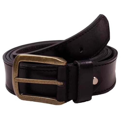 Ryan Used Look Leather Belt Black