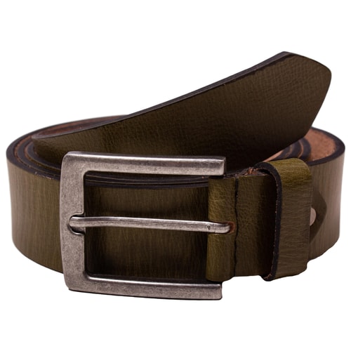 Carter Olive Green Leather Belt
