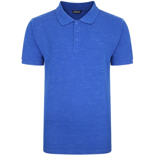 Bigdude Inkjet Marl Polo Shirt Royal Blue Tall