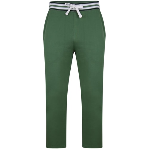 Bigdude Contrast Stripe Waistband Joggers Deep Green