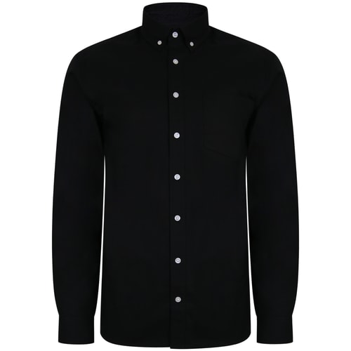 Bigdude Oxford Long Sleeve Shirt Black