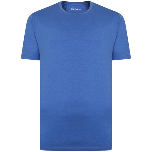 Bigdude Plain Marl T-Shirt Blue